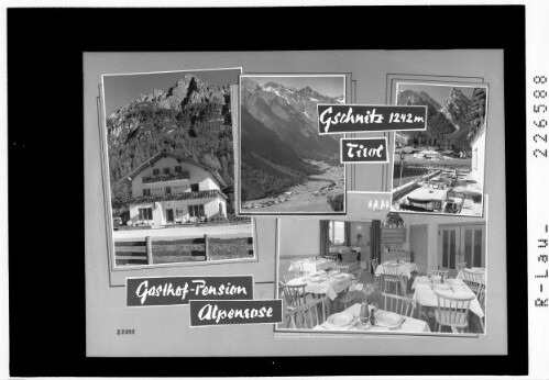 Gschnitz 1242 m in Tirol / Gasthof Pension Alpenrose