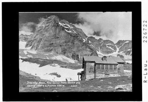 Zillertaler Alpen / Tirol / Geraer Hütte 2324 m gegen Olperer 3280 m und Fußstein 3381 m