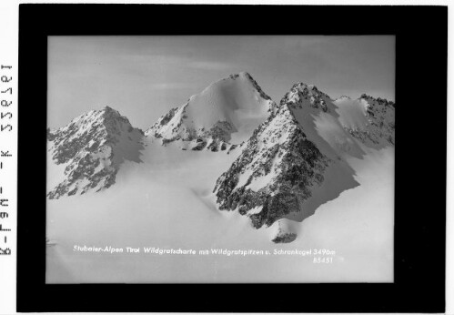 Stubaier Alpen / Tirol / Wildgratscharte mit Wildgratspitzen und Schrankogel 3496 m