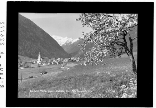 Neustift 993 m gegen Stubaier Gletscher / Stubaital / Tirol