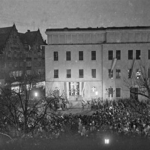 Bregenz Kornmarktplatz, Ehrung der WM Medaillengewinner von Chamonix