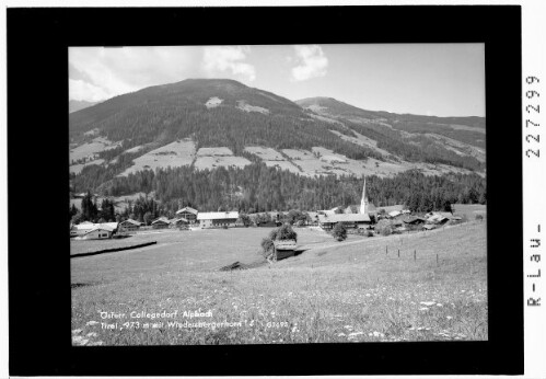 Österr. Collegedorf Alpbach / Tirol / 973 m gegen Wiedersbergerhorn : [Alpbach gegen Hornboden und Luderstein]