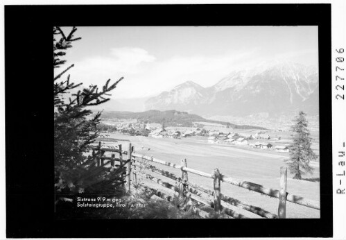 Sistrans 919 m gegen Solsteingruppe / Tirol : [Sistrans bei Innsbruck gegen Nordkette mit Solstein und Brandjoch]