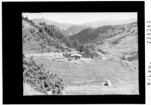 Truna Alm und Truna Hütte bei Trins gegen Bettelwurf ubd Tuxer Alpen / Tirol