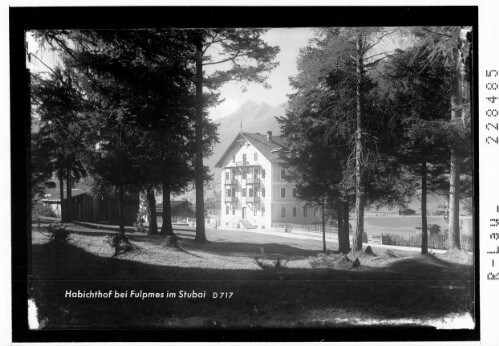 Habichthof bei Fulpmes im Stubai : [Habichthof in Kampl bei Neustift im Stubaital gegen Brennerspitze / Tirol]