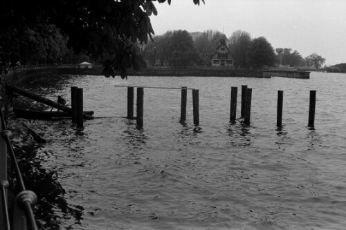 Zerstörter Fischersteg in Bregenz