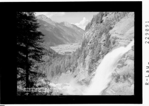 Stuibenfall mit Blick gegen Umhausen / Ötztal / Tirol