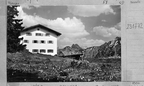 [Kanzelwandhaus gegen Klupper, Höfats und Grossen Wilden / Stillachtal]