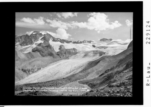 Sulztaler Ferner mit Hinterem Daunkopf 3225 m - östl. und westl. Daunkogel und Windacher Daunkogel 3351 m