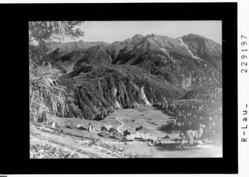Köfels im Ötztal gegen Larstigspitze und Breitem Grieskogel 3287 m : [Köfels gegen Grastaler Grieskogel und Hörndle]
