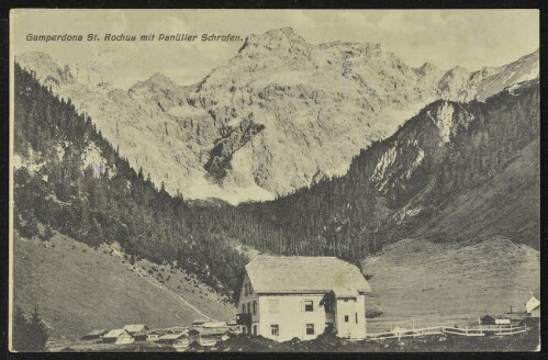 [Nenzing] Gamperdona St. Rochus mit Panüller Schrofen : [Post-Karte ...]