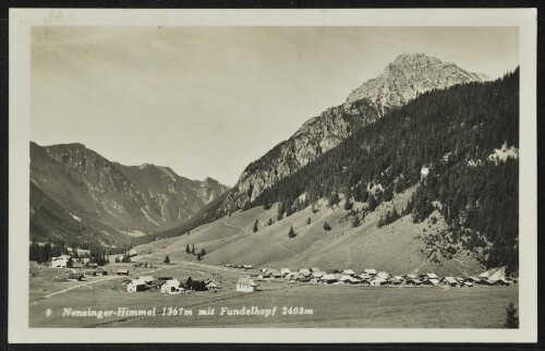 [Nenzing] Nenzinger-Himmel 1367 m mit Fundelkopf 2403 m