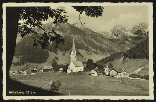 Mittelberg 1218 m : [Mittelberg 1218 m mit Hammerspitze 2168 m u. Schafalpköpfe ...]