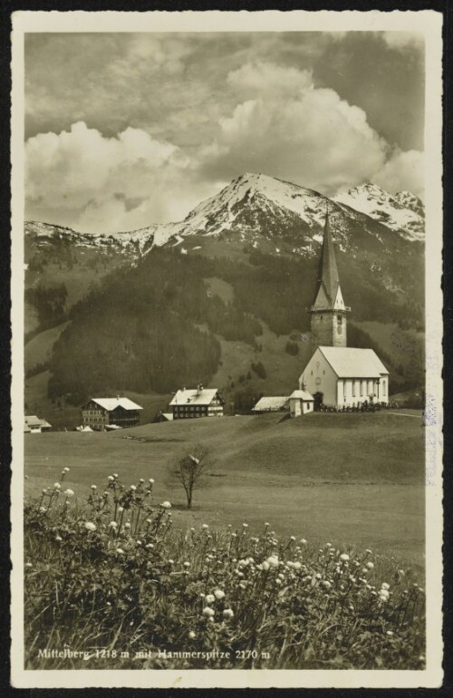 Mittelberg 1218 m mit Hammerspitze 2170 m