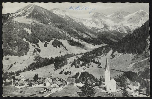 [Mittelberg] : [Mittelberg 1218 m mit Gehrenspitze, Hammerspitze u. Schafalpen ...]