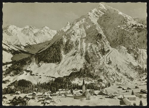 [Mittelberg] : [Wintersportplatz Mittelberg 1218 m mit Schafalpköpfe 2320 m und Zwölferkopf 2208 m, Kleines Walsertal ...]