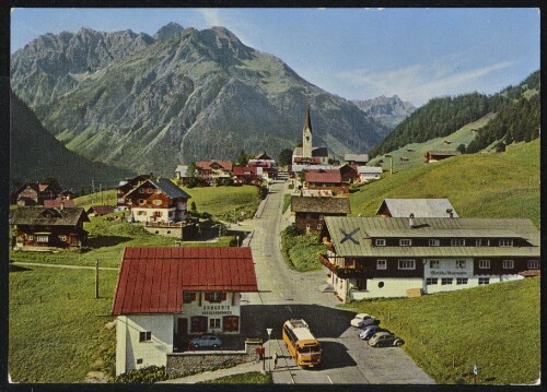 [Mittelberg] : [Mittelberg / Kleinwalsertal 1218 m mit Widderstein 2536 m, Bärenkopf 2080 m, Heiterberg 2153 m u. Älpeleskopf 2161 m ...]