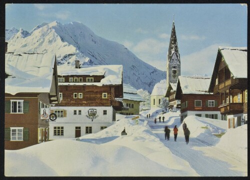 [Mittelberg] : [Wintersportplatz Mittelberg / Kleinwalsertal, 1218 m mit Widderstein 2536 m und Bärenkopf 2080 m ...]