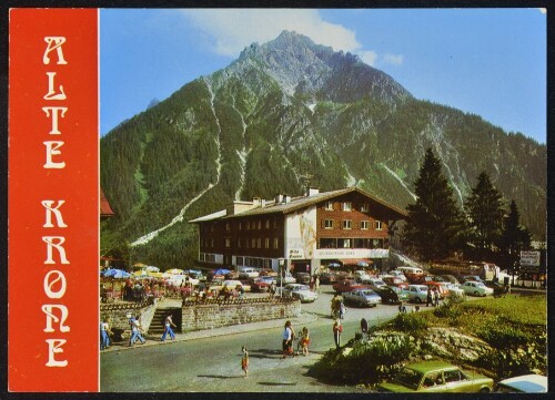 [Mittelberg] Alte Krone : [Hotel  Alte Krone  8986 Mittelberg 1218 m / Kleinwalsertal Bes. H. u. T. Kaufmann Telefon 08329 / 57 28 u. 55 01 ...]