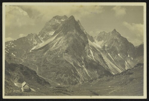 [Mittelberg] : [Obergemstelhütte 1692 m. mit Widderstein ...]