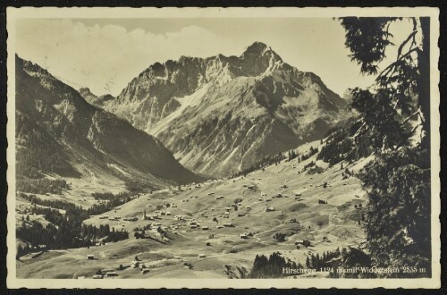 [Mittelberg] Hirschegg 1124 m mit Widderstein 2535 m