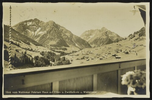 [Mittelberg Hirschegg] Blick vom Waldemar Petersen Haus auf Elfer- u. Zwölferhorn u. Widderstein