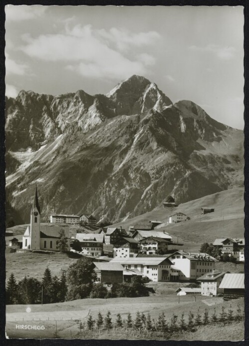 [Mittelberg] Hirschegg : [Hirschegg 1124 m / Kleines Walsertal mit Widderstein 2536 m ...]