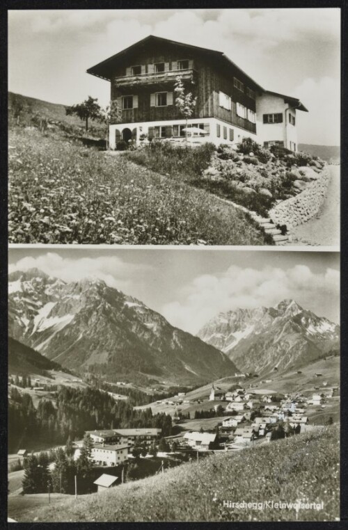 [Mittelberg] Hirschegg/Kleinwalsertal : [Erholungsheim  Berghalde  Hirschegg/Kleinwalsertal 1200 m Bes. A. u. M. Bantel - Fernruf Riezlern Nr. 449 ...]