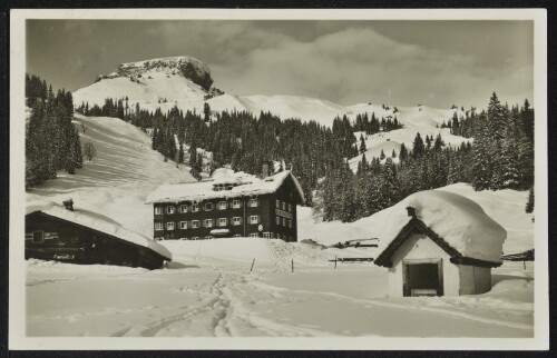 [Mittelberg Hirschegg] : [Auenhütte 1340 m mit Hoch Jfer 2232 m ...]