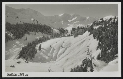 [Mittelberg Hirschegg] Melköde 1353 m : [Alpe Melköde 1353 m Anstieg zur Schwarzwasserhütte 1651 m Blick auf Ochsenhoferscharte, Grünhorn, Steinmandl ...]