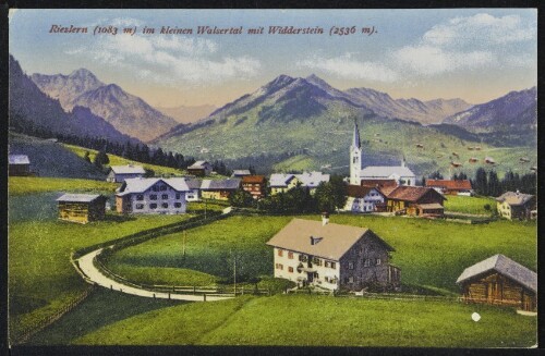 [Mittelberg] Riezlern (1083 m) im kleinen Walsertal mit Widderstein (2536 m)