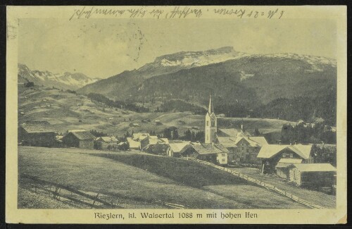 [Mittelberg] Riezlern, kl. Walsertal 1088 m mit hohen Ifen