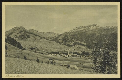 [Mittelberg] Riezlern, 1100 m. : [Riezlern, 1100 m mit Heuberg, Oedetal, Hoch Ifer ...]