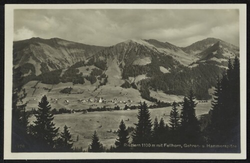 [Mittelberg] Riezlern 1100 m mit Fellhorn, Gehren- u. Hammerspitze