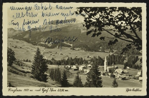 [Mittelberg] Riezlern 1100 m mit Hoch Jfen 2232 m. : [Riezlern 1100 m mit Hoch Ifen 2232 m ...]