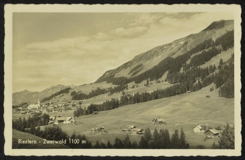 [Mittelberg] Riezlern - Zwerwald 1100 m : [Riezlern - Zwerwald 1100 m mit Fellhorn u. Nebelhorn ...]