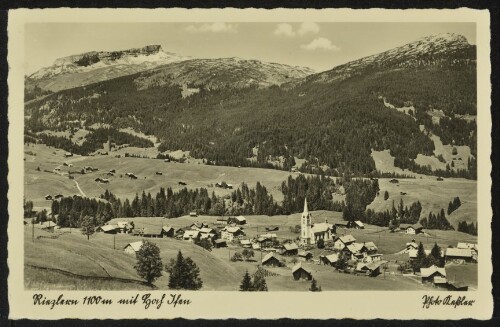 [Mittelberg] Riezlern 1100 m mit Hoch Jfen : [Riezlern 1100 m mit Hoch Ifen 2232 m u. Gottesackerplateau ...]