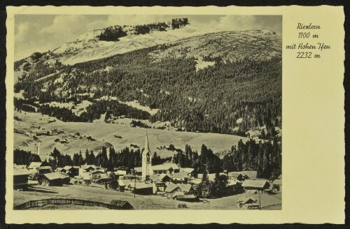 [Mittelberg] Riezlern 1100 m mit Hohen Jfen 2232 m