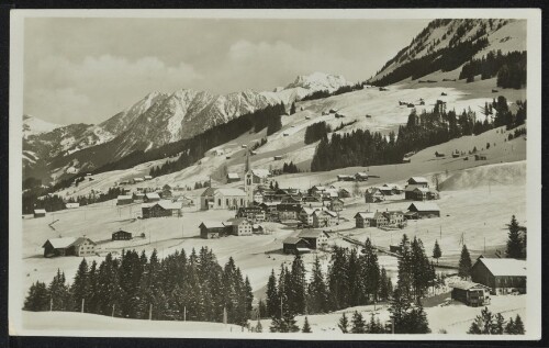 [Mittelberg Riezlern] : [Riezlern (1100 m) mit Nebelhorn ...]