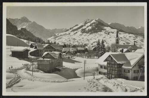 [Mittelberg Riezlern] : [Riezlern 1100 m mit Widderstein 2535 m u. Heuberg ...]