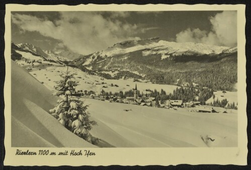 [Mittelberg] Riezlern 1100 m mit Hoch Jfen : [Riezlern 1100 m mit Hoch Ifen und Schwarzwassertal ...]