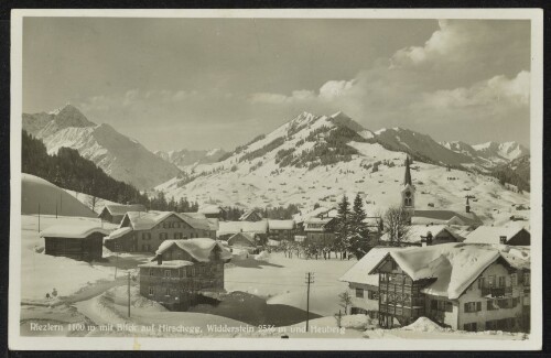 [Mittelberg] Riezlern 1100 m mit Blick auf Hirschegg, Widderstein 2536 m und Heuberg
