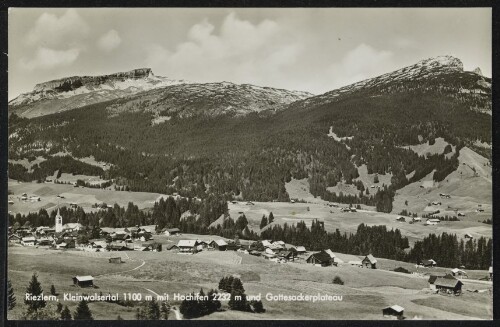 [Mittelberg] Riezlern, Kleinwalsertal 1100 m mit Hochifen 2232 m und Gottesackerplateau