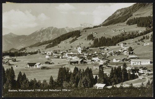 [Mittelberg] Riezlern, Kleinwalsertal 1100 m mit Nebelhorn 2224 m