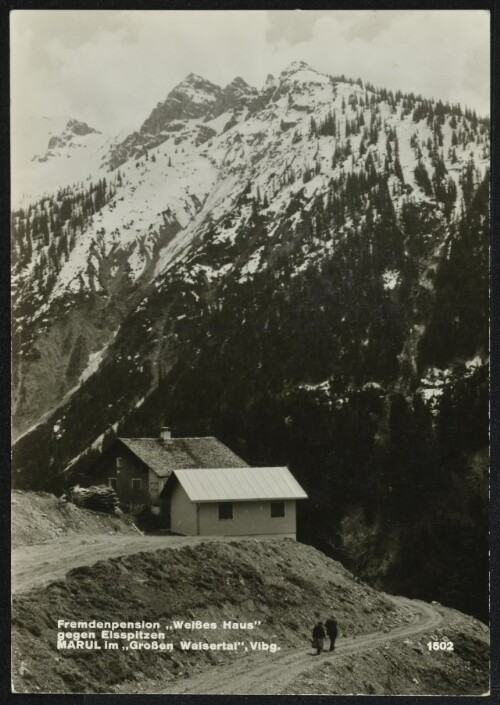 [Raggal] Fremdenpension  Weißes Haus  gegen Elsspitzen Marul im  Großen Walsertal , Vlbg.