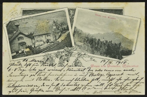 [Sonntag] Gruss von Garsella, Walserthal : Blons von Westen : [Carte postale ...]