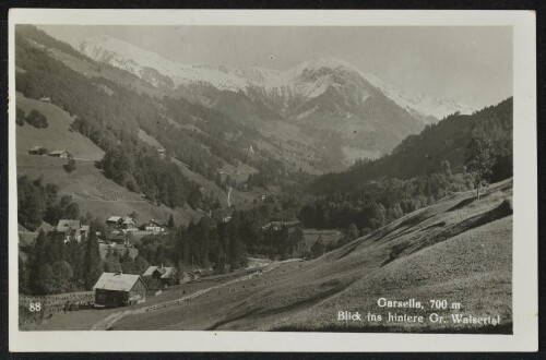 [Sonntag] Garsella, 700 m : Blick ins hintere Gr. Walsertal