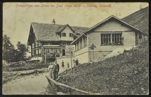 Postgasthaus zum Löwen des Josef Anton Müller in Sonntag, Walsertal