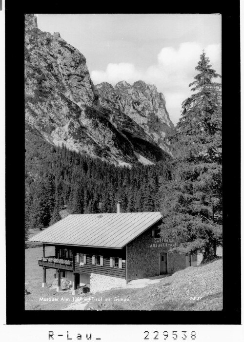 Musauer Alm 1287 m / Tirol mit Gimpel