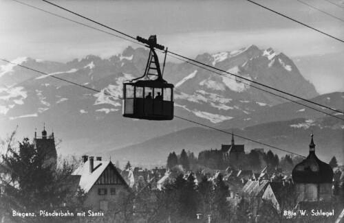 Bregenz, Pfänderbahn mit Säntis